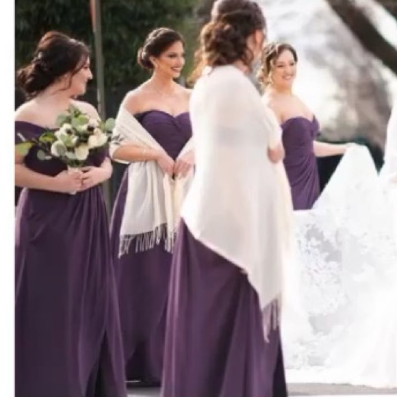 Plum Azazie Bridesmaid Dress - Picture 3 of 3